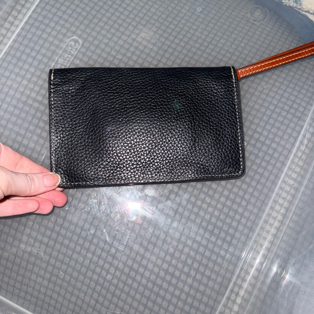 Dooney & Bourke Black and Tan Wristlet - Picture 2 of 3